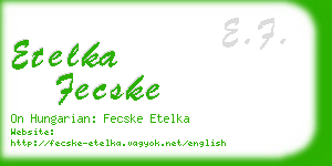 etelka fecske business card